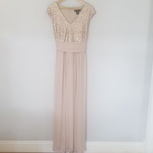 Jessica Howard Cap Sleeve Sequin Top Dress